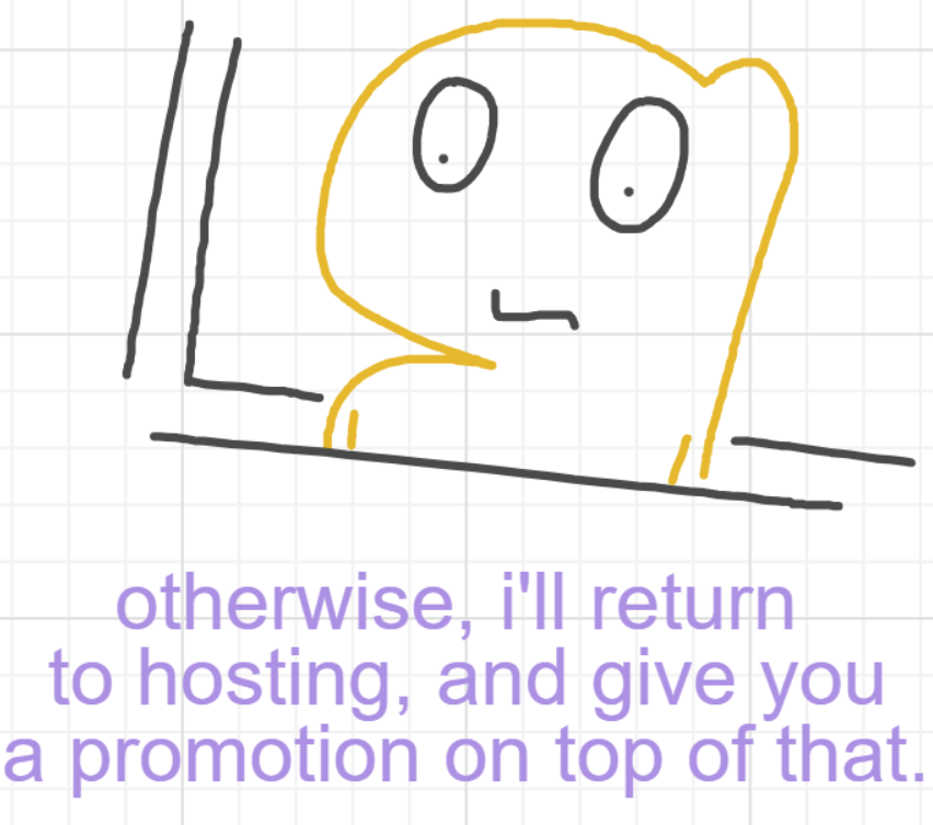 A panel from I've Been Everywhere, Man, episode nine of the Board Boards object show by Furretwalk/WalkingFurret.